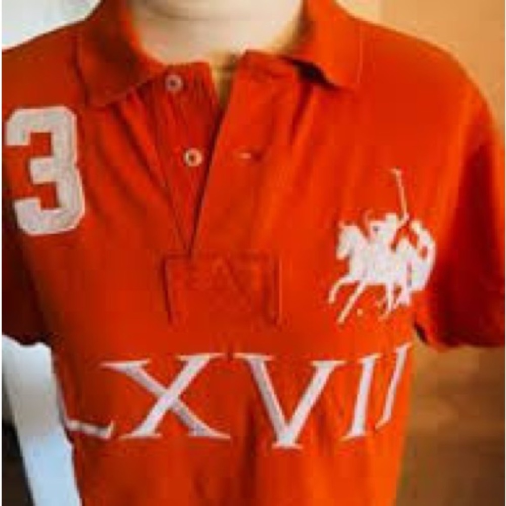 Ralph Lauren LXVII Rugby Polo Short-Sleeve Shirt in Vibrant Orange, Limited Ed.